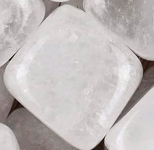Crystal Clear Quartz Stone w/ Black Necklace