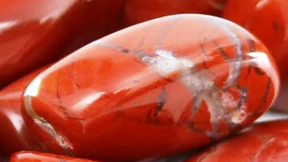 Red Jasper Crystals Stone w/ Black Necklace